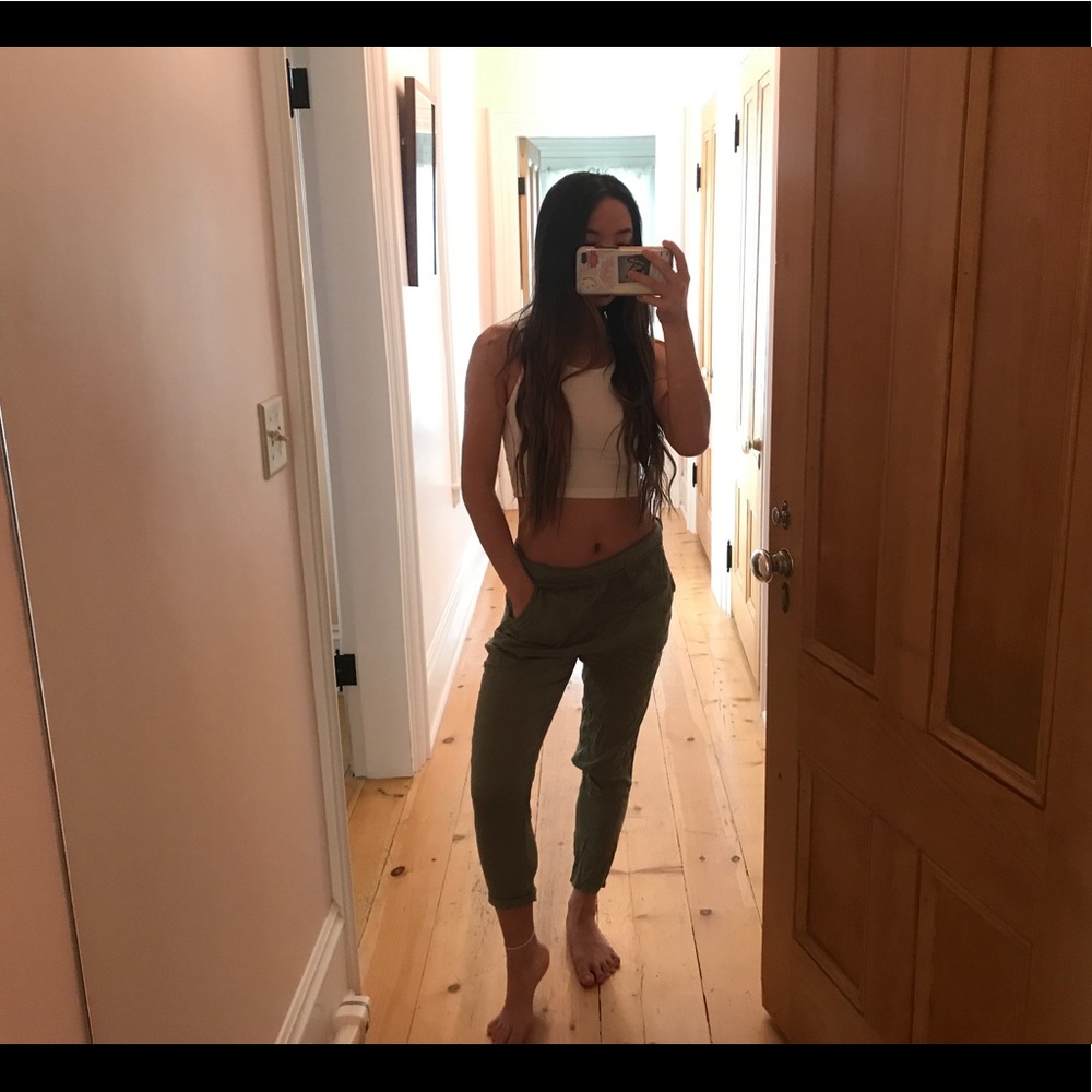 Roxy army green joggers
